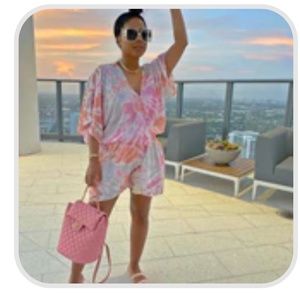 Beauty Breezer Mina Monroe Pink Romper